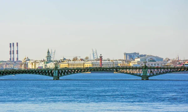 Troitsky Köprüsü Petersburg Rusya Çekim Tarihi Nisan 2019 — Stok fotoğraf