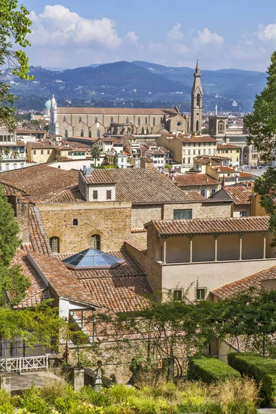 Florence Talya Eylül 2018 Floransa Panoraması Yukarıdan Görüntüle — Stok fotoğraf