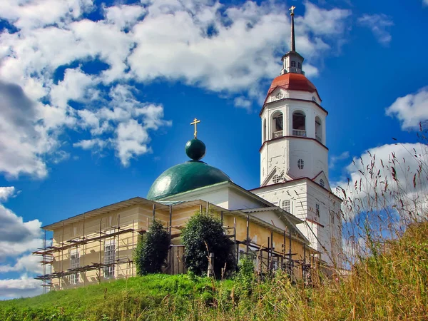 Igreja Ortodoxa Assunção Totma Oblast Vologodskaya Rússia Data Captura Agosto — Fotografia de Stock