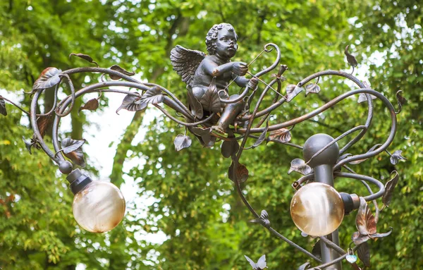 Skulpturale Komposition Ort Für Küsse Allee Geschmiedeter Laternen Gogol Straße — Stockfoto