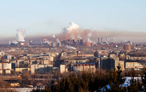 Industrial Nizhny Tagil Vista Montanha Vysokaya Região Sverdlovsk Rússia Data — Fotografia de Stock