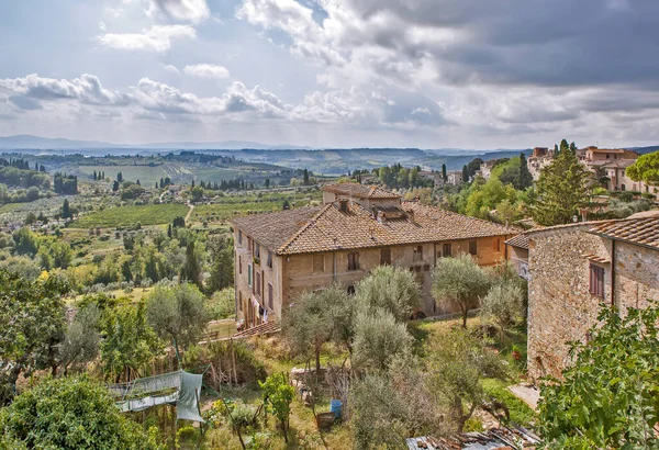 Hügelige Landschaften Der Toskana Italien — Stockfoto