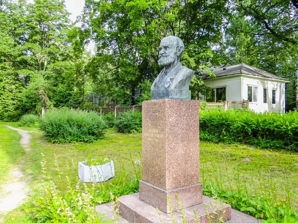 Monument Bust 레닌그라드 지역의 Koltushi 마을에 파블로프 Pavlov 1930 조각가 — 스톡 사진