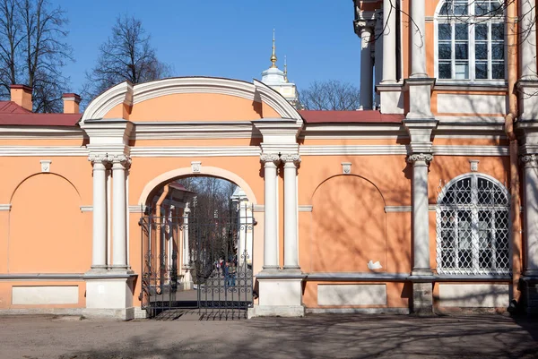 Gate South Seminar Building Alexander Nevsky Lavra Petersburg Russia Date — Fotografia de Stock