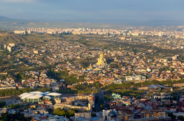 Fågelperspektiv Tbilisi Georgia Datum För Fotografering Maj 2017 — Stockfoto