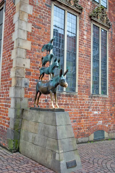 Bremen Alemania Mayo 2018 Foto Monumento Los Músicos Bremen —  Fotos de Stock