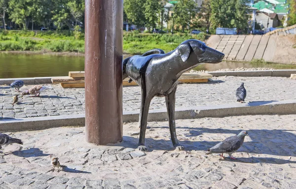 Вологда Россия Августа 2018 Года Фото Памятника Первому Электрическому Фонарному — стоковое фото