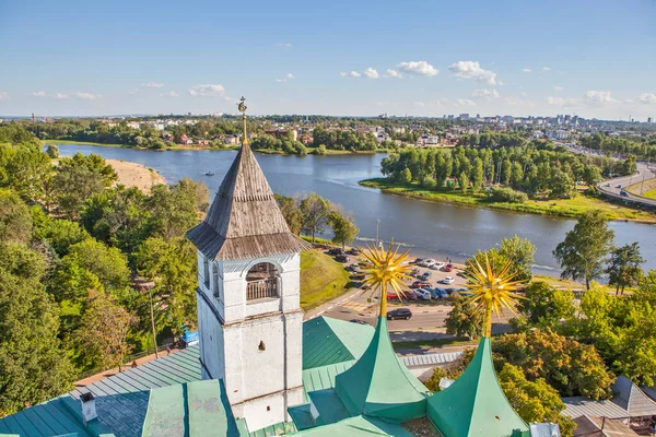 Yaroslavl Torre Igreja Introdução Uma Vista Rio Kotorosl Partir Campanário — Fotografia de Stock