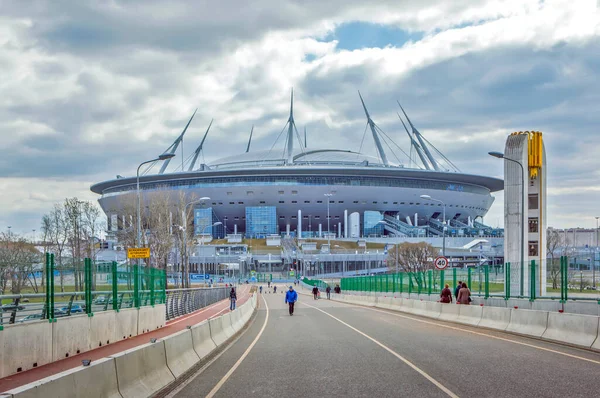 Petersburg Arena Anteriormente Zenit Arena Krestovsky Island Carillon San Petersburgo — Foto de Stock