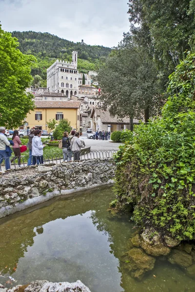 Ciudad Medieval Gubbio Italia Fecha Rodaje Mayo 2014 — Foto de Stock