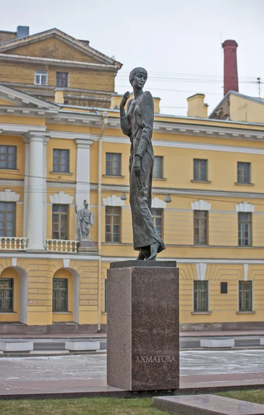 Petersburg Rusland December 2018 Foto Van Monument Voor Anna Akhmatova — Stockfoto