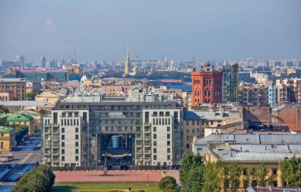 圣彼得堡 城市景观 历史中心从斯摩尼主教座堂钟楼俯瞰全景 俄罗斯 2014年 — 图库照片