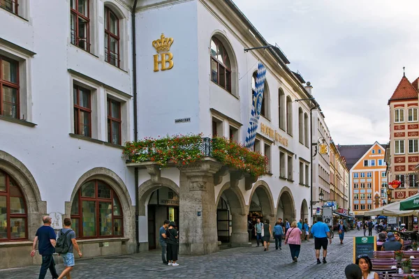 Hofbruhaus Restaurante Cerveza Entrada Principal Munich Alemania Fecha Filmación Septiembre — Foto de Stock