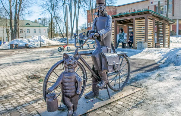 Monument Postman Pechkin Park House Culture Roshchino Leningrad Region Russia — Foto de Stock