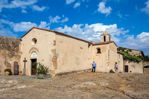 Church Santa Croce Populonia Piombino Italy Date Filming September 2018 — Foto Stock