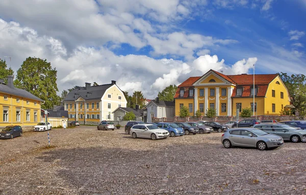 Ruhani Bölüm Kirkkotor Caddesi Ndeki Piskopos Evi Porvoo Finlandiya Çekim — Stok fotoğraf