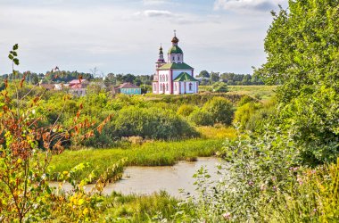 Landscape with the Kamenka River and the Church of Elijah the Prophet. Suzdal. Golden ring. Russia. Date taken Aug 2, 2017