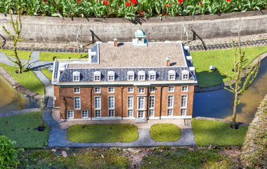 Hollanda 'nın minyatür park sahnesinde güneş ışığı, Lahey, Hollanda