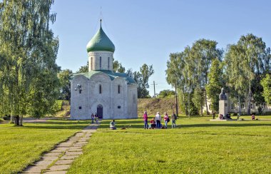 Şekil değiştirme Katedrali. Pereslavl-Zalessky. Yaroslavskaya oblast. Rusya 'nın altın yüzüğü. Çekim tarihi 28 Mayıs 2018.