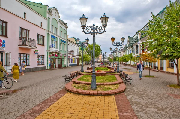 Sovetskaya Yaya Sokağı Brest Belarus Çekim Tarihi Temmuz 2018 — Stok fotoğraf