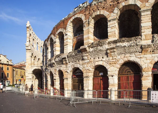 Verona Itália Setembro 2017 Foto Arena Verona Antigo Anfiteatro Romano — Fotografia de Stock