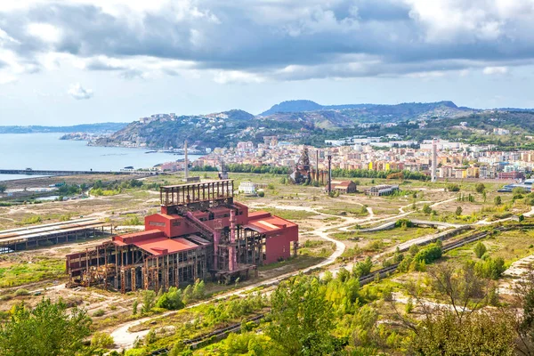 Abandoned Factory Bagnoli Former Industrial District Naples Italy — Stock Photo, Image