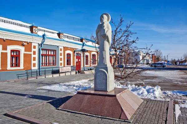 Nikola Mozhaisky Plaza Sretenskaya Yalutorovsk Región Tyumen Rusia 2018 — Foto de Stock