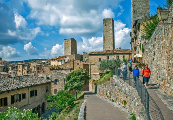 San Gimignano Italy Eylül 2018 Torri Dei Salvucci Nin Fotoğrafı — Stok fotoğraf