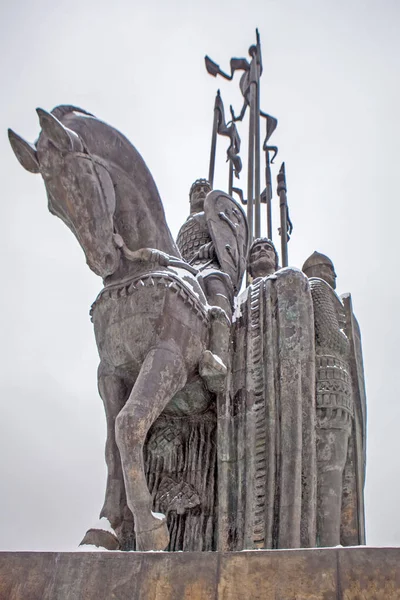 Estatua Hombres Caballos — Foto de Stock