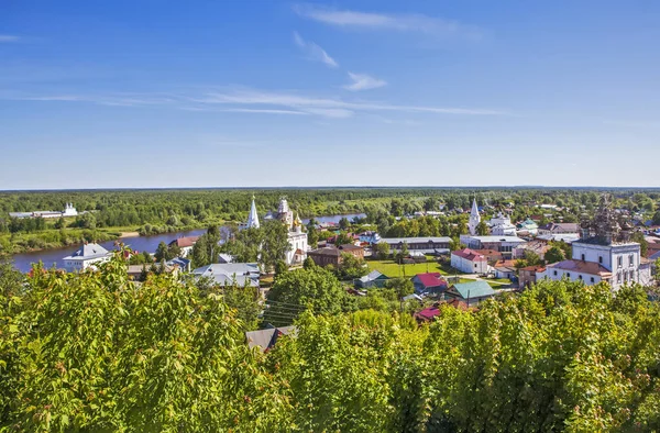 Panorama Över Sevärdheterna Den Historiska Stadskärnan Gorokhovets Vladimir Regionen Ryssland — Stockfoto