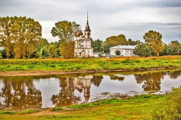 Vista Del Río Vologda Iglesia Presentación Del Señor Vologda Rusia — Foto de Stock