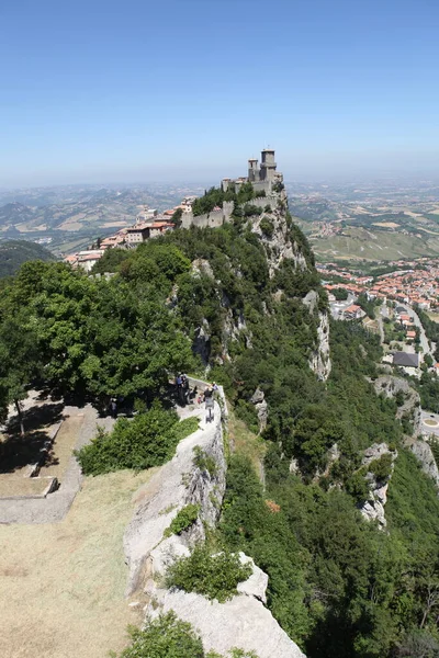Guaita Fortress Rocca Mount Titano Republic San Marino Date Shooting — Stock Photo, Image