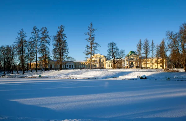 Stroganovský Palác Sněhové Scéně Andrianovo Rusko — Stock fotografie