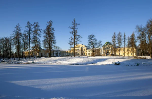 Stroganovský Palác Sněhové Scéně Andrianovo Rusko — Stock fotografie