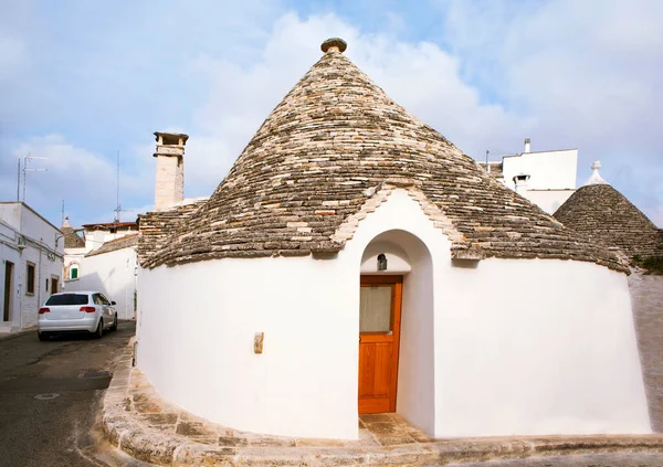 Hagyományos Házak Trullo Alberobello Vagyok Apulia Olaszország — Stock Fotó