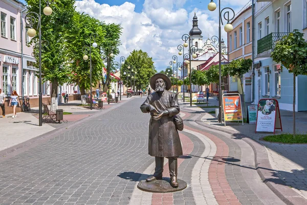 Une Sculpture Pinchuk Sur Rue Piétonne Lénine Pinsk Biélorus Date — Photo