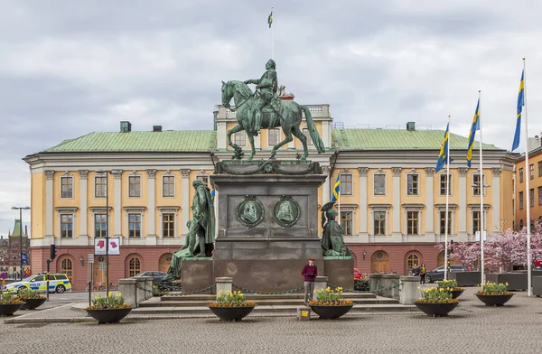 Stockholm Sweden April 2018 Photo Monument Gustav Adolf Palace Heir — Stock Photo, Image