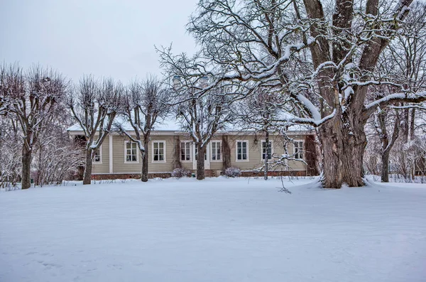 Casa Pushkin Mikhailovskoe Montagne Pushkin Regione Pskov Russia Data Delle — Foto Stock