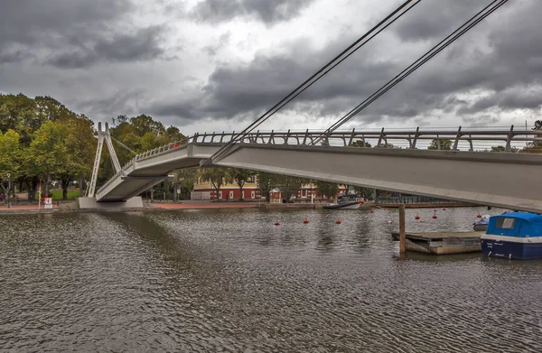 Zawieszony Kładka Porvoo Finlandia Data Kręcenia Września 2018 — Zdjęcie stockowe