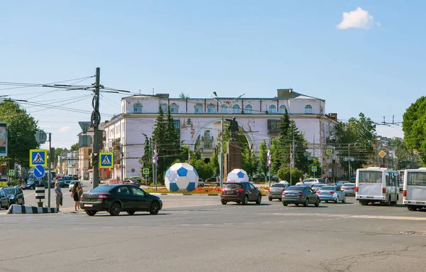 Plaza Roja Yaroslavl Anillo Dorado Rusia Fecha Rodaje Junio 2018 —  Fotos de Stock