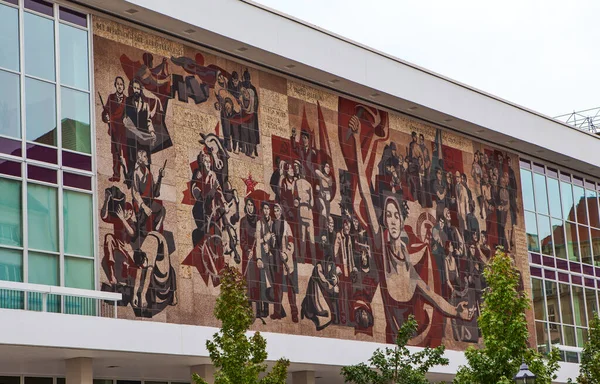Sowjetisches Mosaik Ehemaligen Kulturpalast Fragment Dresden Deutschland Drehtermin September 2017 — Stockfoto