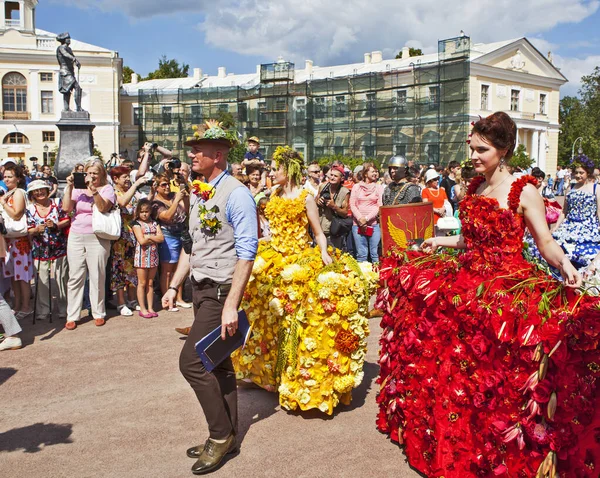 Petersburg Russia July 2015 Photo Flower Defile Festival Imperial Bouquet — Stock Photo, Image