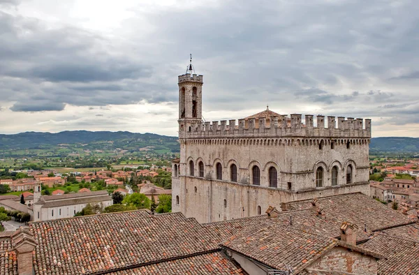 Palazzo Dei Konsolen Gubbio Italien — Stockfoto