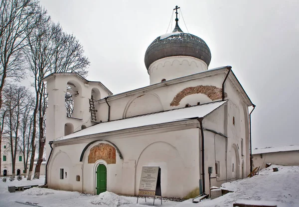 Transfiguration Cathedral Spaso Preobrazhensky Mirozhsky Zavelichsky Monastery Pskov Russia Date — Stock Photo, Image