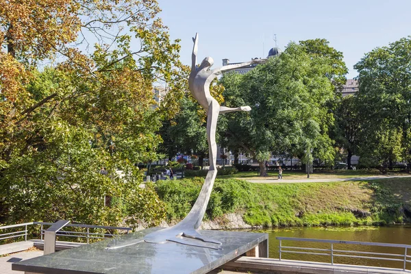 Riga Latvia August 2018 Photo Monument Maris Liepa — Stock Photo, Image