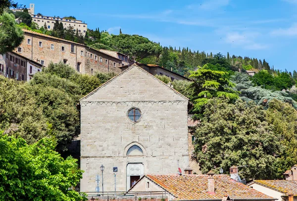 Eski Şehir Manzarası Toskana Manzara Manzarası Cortona Talya — Stok fotoğraf