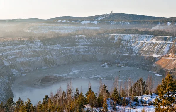 Quarry Site Vysokaya Mountain Nizhny Tagil Sverdlovsk Region Russia Shooting — Stock Photo, Image