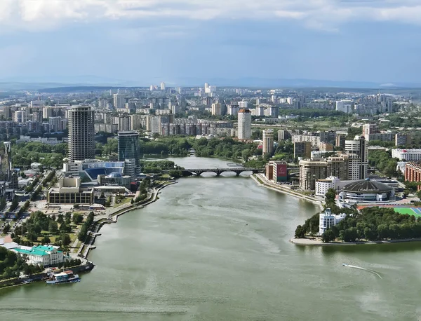 Krajobraz Miasta Widok Wieżowca Vysotsky Jekaterynburg Rosja Data Kręcenia Filmu — Zdjęcie stockowe