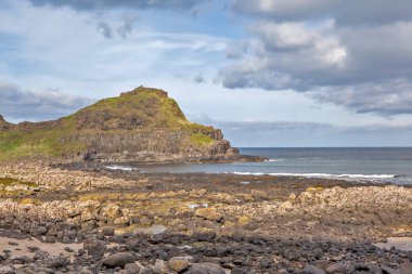 Devlerin kaldırımları. Causeway Sahil Bushmills. Kuzey İrlanda. Birleşik Krallık