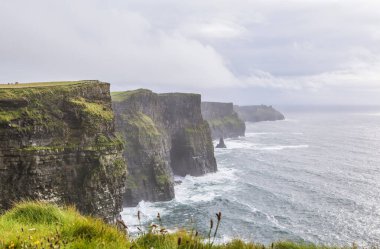 County Clare 'deki Moher Kayalıkları. Liscannor. İrlanda